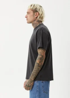 T-Shirts|Tees & Shirts<Afends Genesis  - Heavyweight Boxy Tee Stone Black