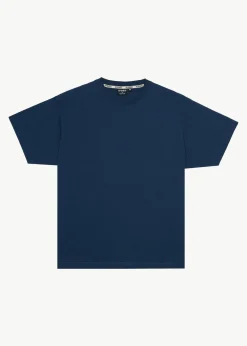 T-Shirts<Afends Genesis  - Heavyweight Boxy Tee Navy