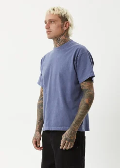 T-Shirts<Afends Genesis  - Heavyweight Boxy Tee Washed Marlin