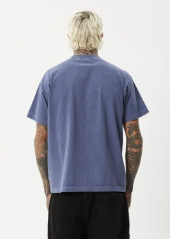 T-Shirts<Afends Genesis  - Heavyweight Boxy Tee Washed Marlin