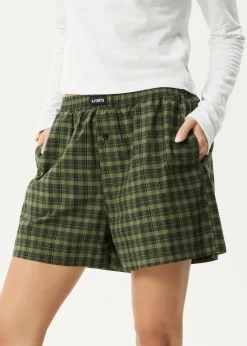 Sets & Co-Ords|Shorts<Afends Ghost  - Boxer Short Oil Green