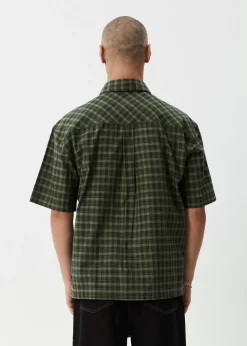Shirts|Sets & Co-Ords<Afends Ghost  - Short Sleeve Shirt Oil Green