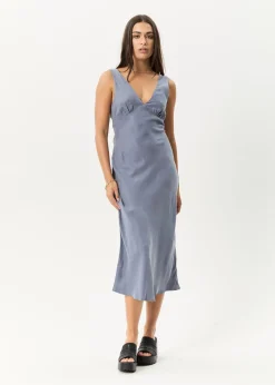 Dresses<Afends Gia  - Cupro Maxi Dress Marlin