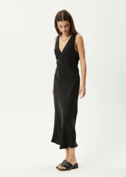 Dresses<Afends Gia  - Cupro Maxi Dress Black