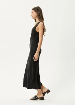 Dresses<Afends Gia  - Cupro Maxi Dress Black