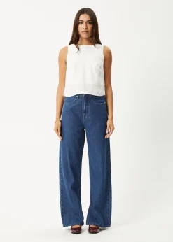 Sleeveless<Afends Gia  - Cupro Top Off White