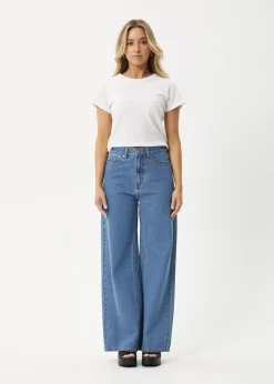 Jeans<Afends Gigi  - Denim Flared Jean Worn Blue