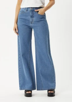 Jeans<Afends Gigi  - Denim Flared Jean Worn Blue