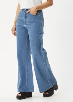 Jeans<Afends Gigi  - Denim Flared Jean Worn Blue