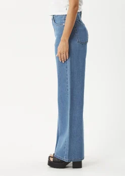 Jeans<Afends Gigi  - Denim Flared Jean Worn Blue