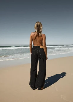 Jeans<Afends Gigi  - Denim Flared Jean Washed Black