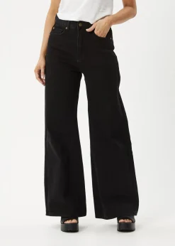 Jeans<Afends Gigi  - Denim Flared Jean Washed Black