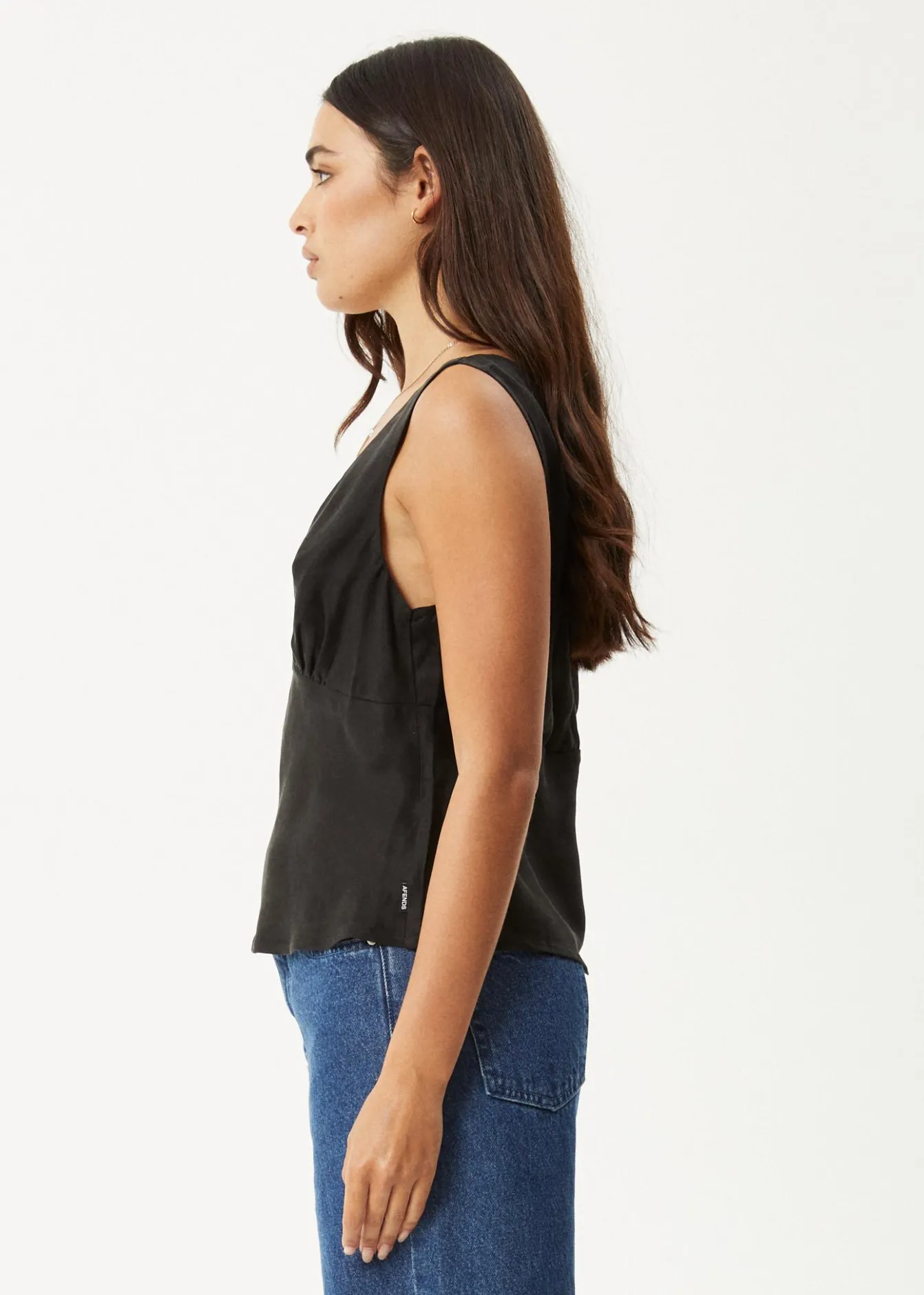 Sets & Co-Ords|Sleeveless<Afends Giselle - Cupro Sleeveless Top Black