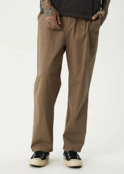 Pants<Afends Glider  - Pleated Pant Fossil