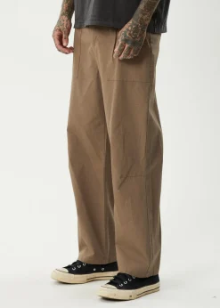 Pants<Afends Glider  - Pleated Pant Fossil