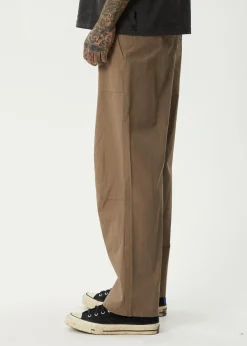 Pants<Afends Glider  - Pleated Pant Fossil