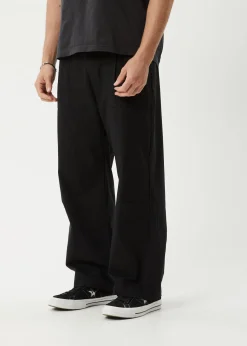 Pants<Afends Glider  - Pleated Pant Black