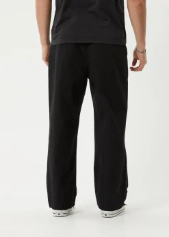 Pants<Afends Glider  - Pleated Pant Black