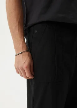 Pants<Afends Glider  - Pleated Pant Black