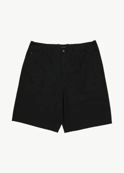 Shorts<Afends Glider  - Pleated Short 22" Black