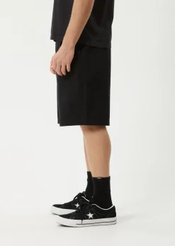 Shorts<Afends Glider  - Pleated Short 22" Black