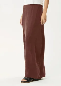 Skirts<Afends Grace  - Cupro Maxi Skirt Hazelnut