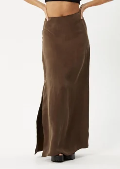 Skirts<Afends Grace  - Cupro Maxi Skirt Coffee