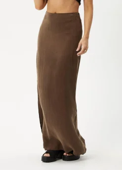 Skirts<Afends Grace  - Cupro Maxi Skirt Coffee
