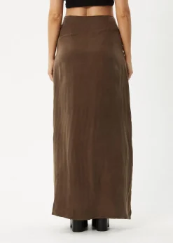 Skirts<Afends Grace  - Cupro Maxi Skirt Coffee