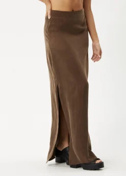Skirts<Afends Grace  - Cupro Maxi Skirt Coffee