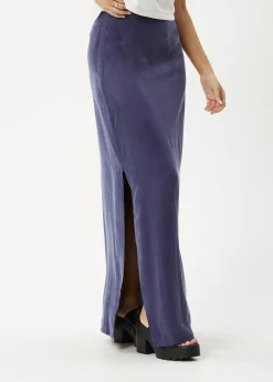 Skirts<Afends Grace  - Cupro Maxi Skirt Navy