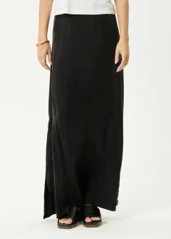 Sets & Co-Ords|Skirts<Afends Grace  - Cupro Maxi Skirt Black