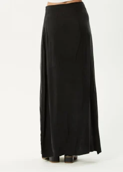 Sets & Co-Ords|Skirts<Afends Grace  - Cupro Maxi Skirt Black