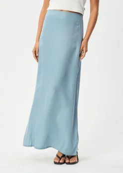 Sets & Co-Ords|Skirts<Afends Grace  - Cupro Maxi Skirt Ether Blue