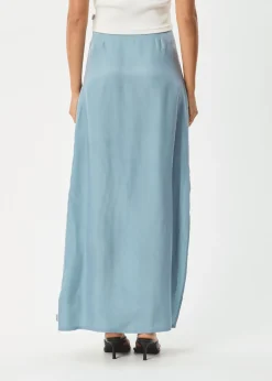 Sets & Co-Ords|Skirts<Afends Grace  - Cupro Maxi Skirt Ether Blue