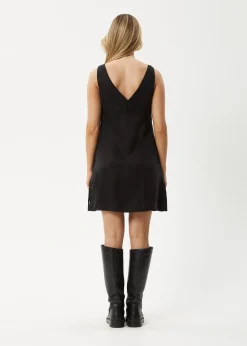 Dresses<Afends Grace  - Cupro Mini Dress Black