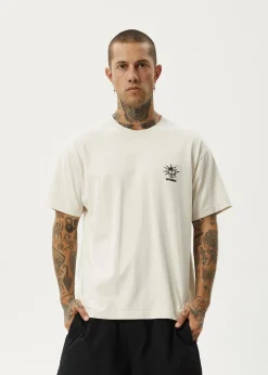 T-Shirts<Afends Graveyard  - Boxy Tee Moonbeam