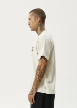 T-Shirts<Afends Graveyard  - Boxy Tee Moonbeam