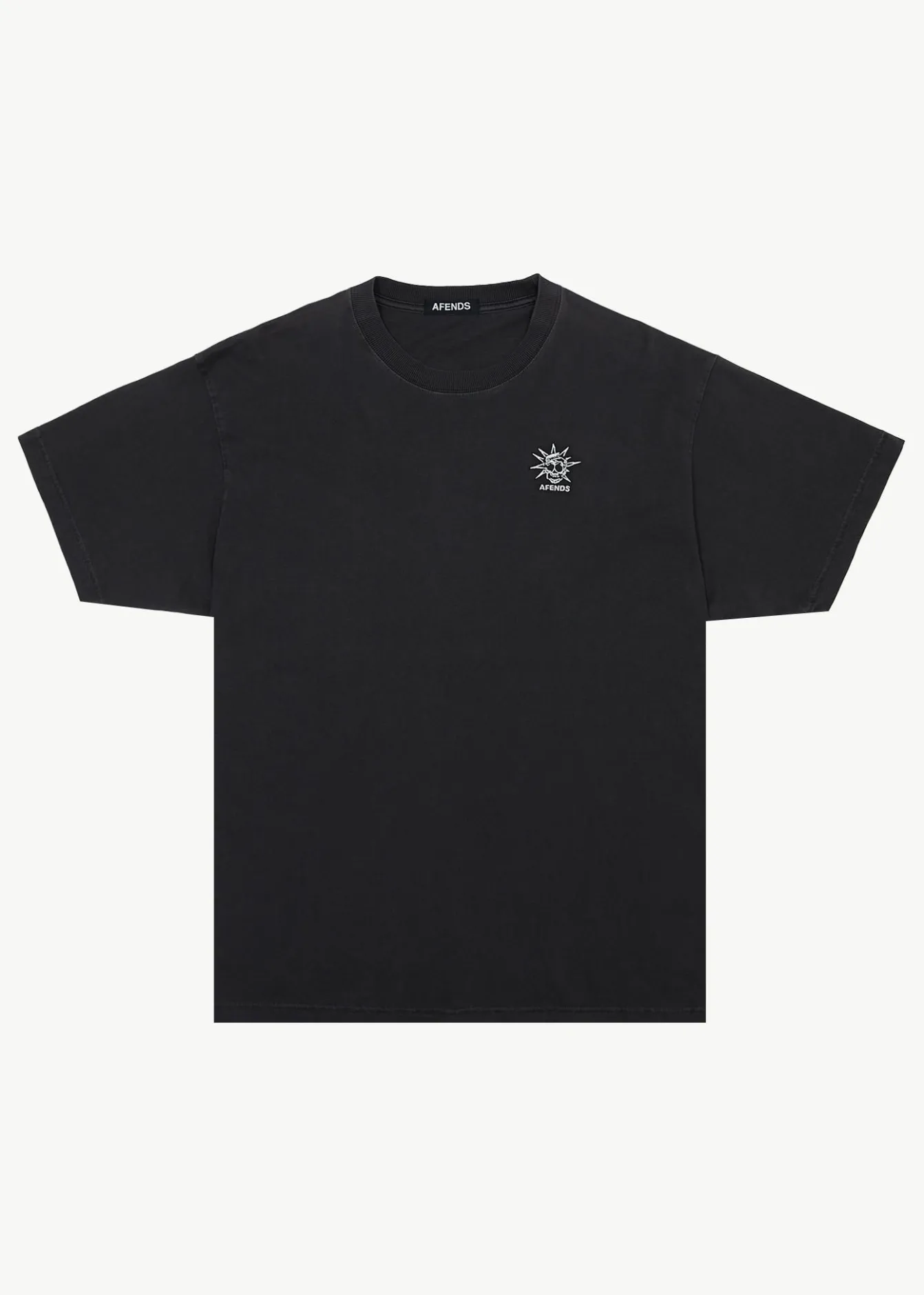 T-Shirts<Afends Graveyard - Boxy Tee Stone Black