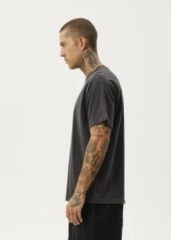 T-Shirts<Afends Graveyard - Boxy Tee Stone Black