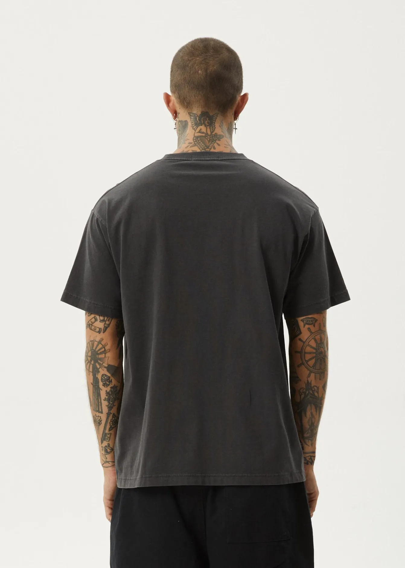 T-Shirts<Afends Graveyard - Boxy Tee Stone Black