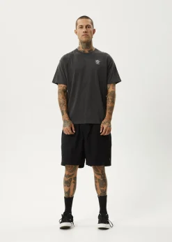 T-Shirts<Afends Graveyard - Boxy Tee Stone Black