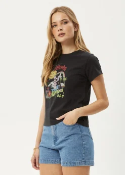 Tees & Shirts<Afends Greetings  - Regular Tee Stone Black