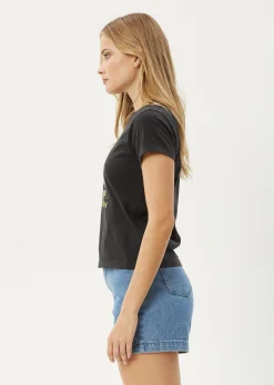 Tees & Shirts<Afends Greetings  - Regular Tee Stone Black