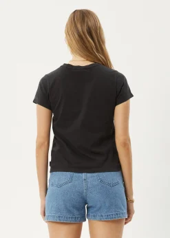 Tees & Shirts<Afends Greetings  - Regular Tee Stone Black