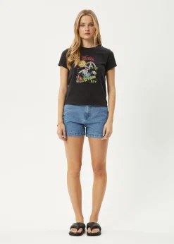 Tees & Shirts<Afends Greetings  - Regular Tee Stone Black