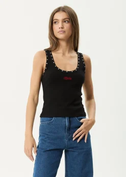Sleeveless<Afends Hardware  -   Rib Singlet Black