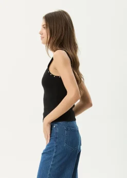 Sleeveless<Afends Hardware  -   Rib Singlet Black