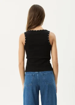 Sleeveless<Afends Hardware  -   Rib Singlet Black