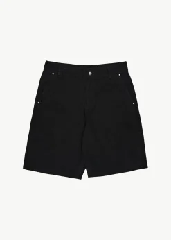 Shorts<Afends Harper  - Canvas Workwear Short 22" Black